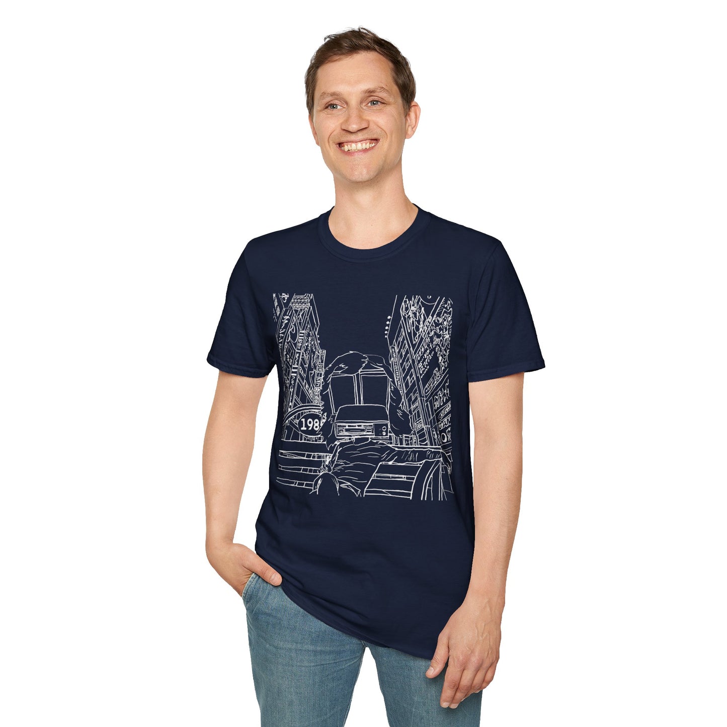 8 Track Player in a Digital World - Unisex Softstyle T-Shirt