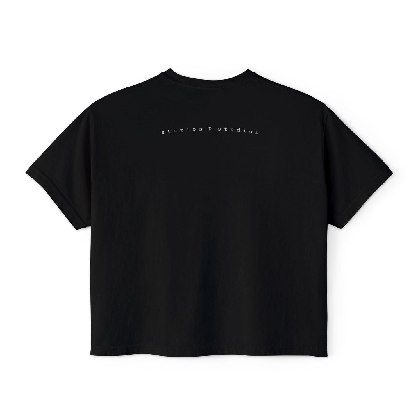 station D studios - Casual Women's Boxy Tee, Comfortable Summer Top, Trendy Graphic Tee, Perfect for Everyday Wear, Stylish Gift Idea