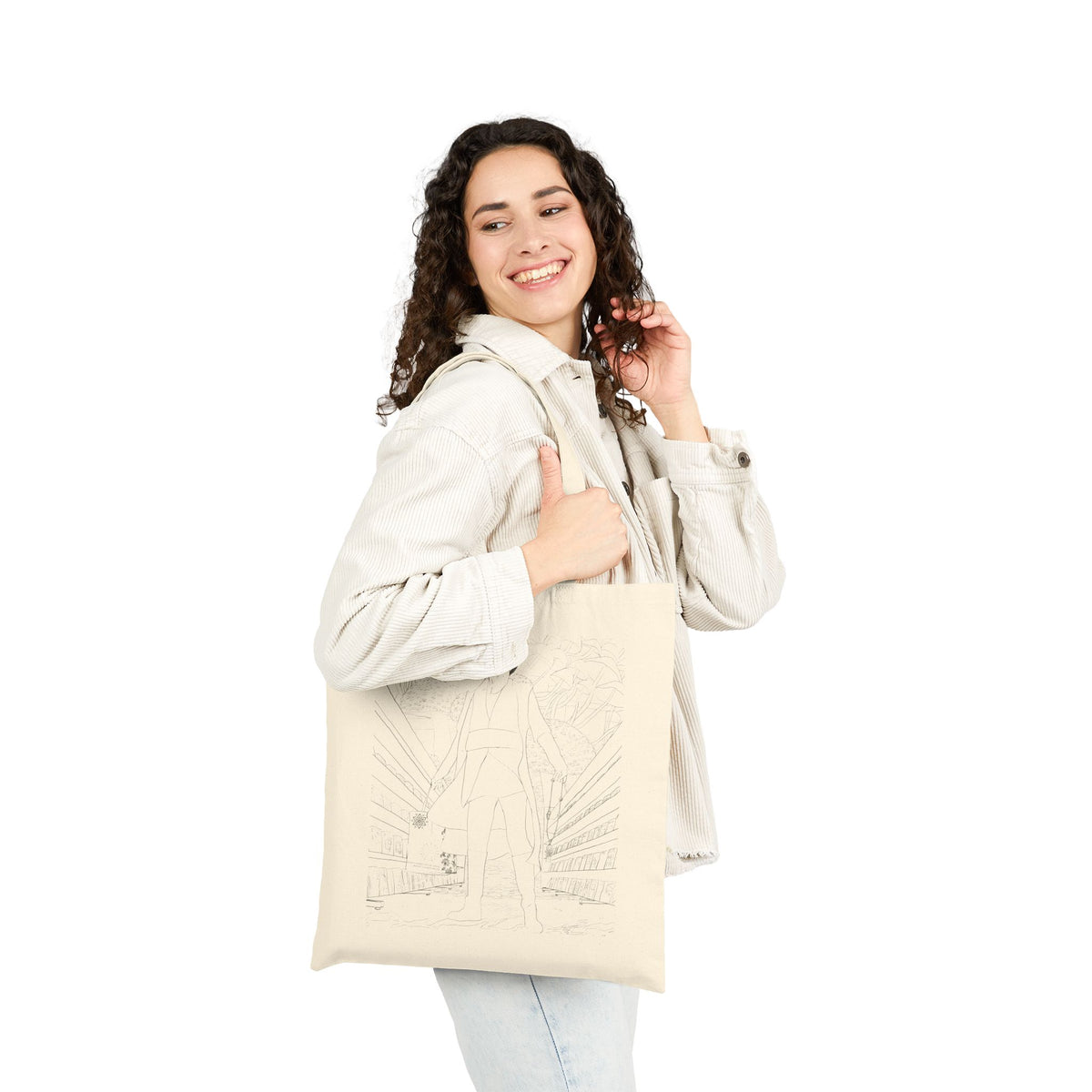 Patron Saint of the Ethereal - Stylish Cotton Canvas Tote Bag for Everyday Use, Eco-Friendly Shopping Bag, Artist Design, Gift for Her, Minimalist Accessories