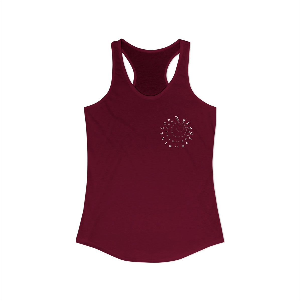 station D studios - Women's Racerback Tank Top, Summer Fitness Top, Casual Workout Tank, Graphic Fitness Shirt, Gift for Active Women