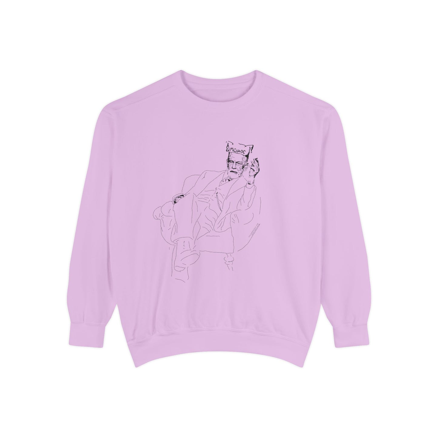 Sketch King Portrait Sweatshirt — Minimal Line Art Crewneck