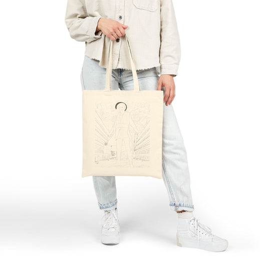 Patron Saint of the Ethereal - Stylish Cotton Canvas Tote Bag for Everyday Use, Eco-Friendly Shopping Bag, Artist Design, Gift for Her, Minimalist Accessories