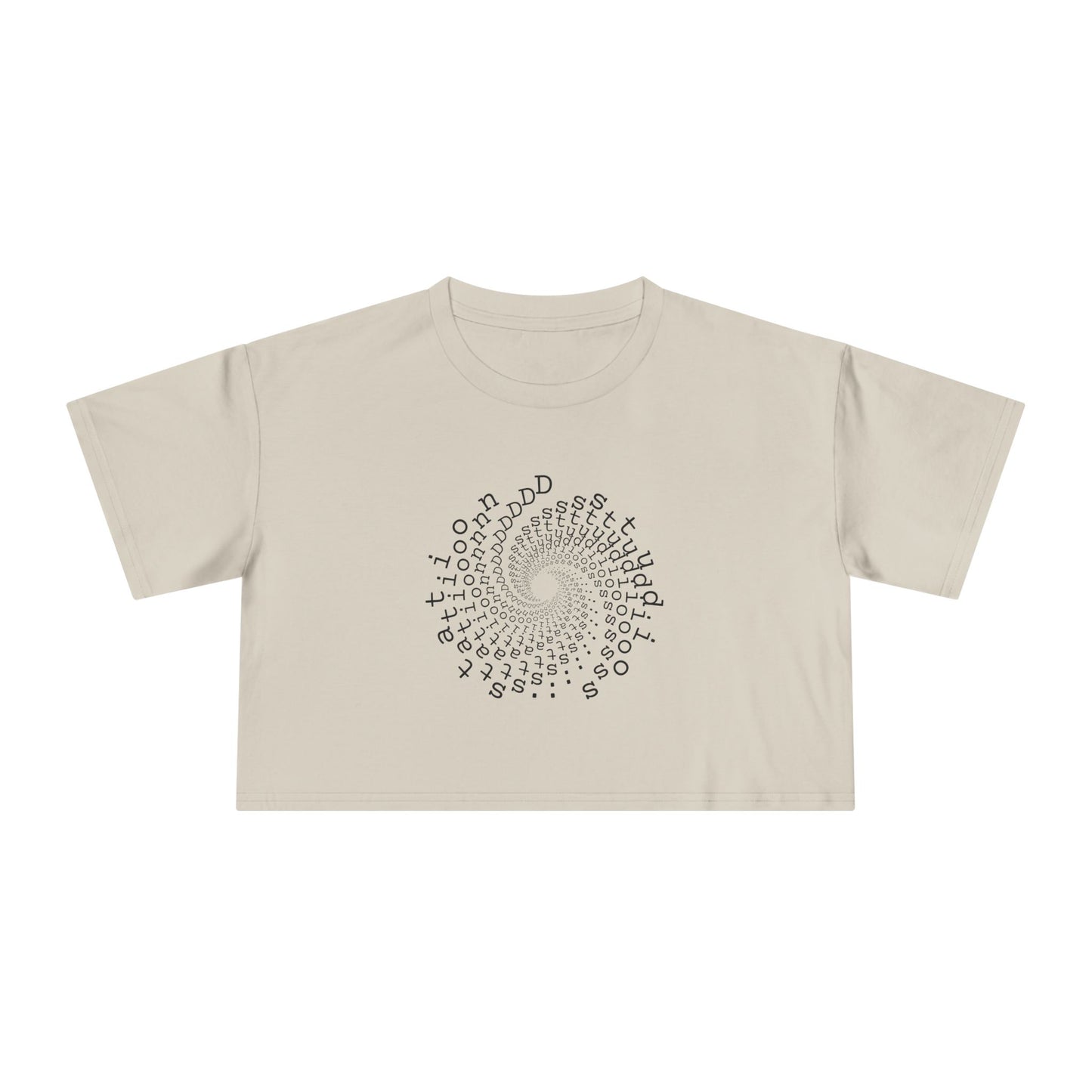 station D studios - Spiral Bloom Women's Crop Tee | Trendy Summer Fashion, Casual Wear, Gift for Her, Festival Outfit, Spiraled Design