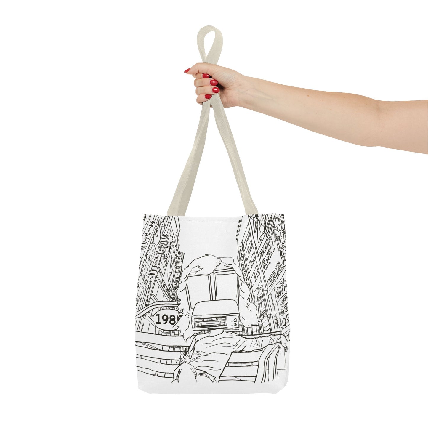 8-Track Player in a Digital World - Artistic Tote Bag: Unique, Versatile, Fun, Eco-Friendly, Great for Everyday Use, Gift for Art Lovers, Travel Essential