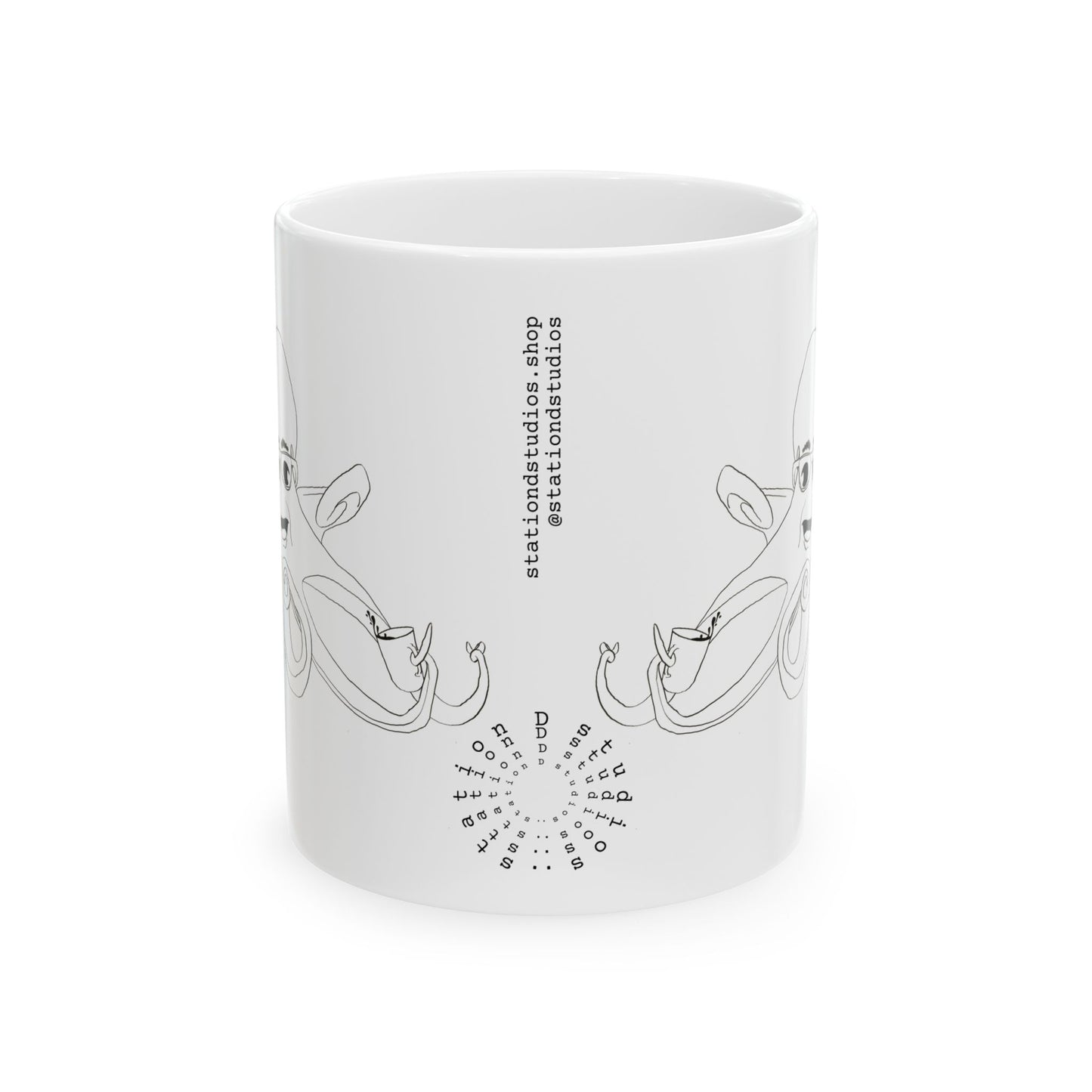 Whimsical Octopus Ceramic Mug | Ocean Vibes | Coffee & Tea Lover Gift | Nautical Kitchen Decor | Unique Drinkware | 11oz, 15oz