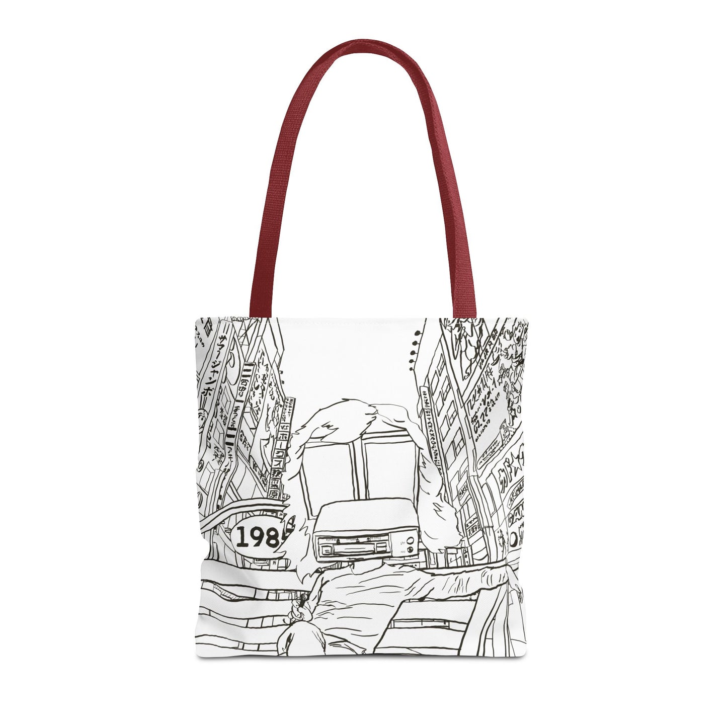 8-Track Player in a Digital World - Artistic Tote Bag: Unique, Versatile, Fun, Eco-Friendly, Great for Everyday Use, Gift for Art Lovers, Travel Essential