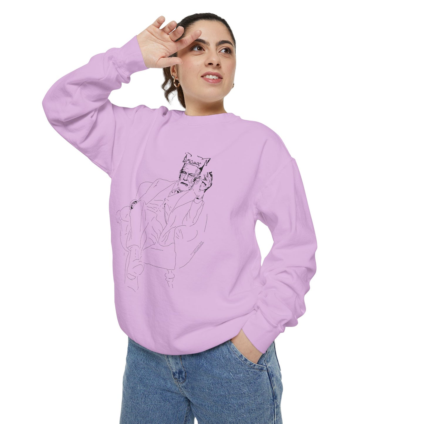 Sketch Mumos - Jester Philosopher - Sweatshirt — Minimal Line Art Crewneck