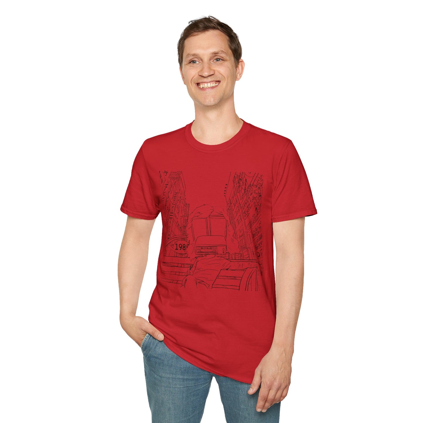8 Track Player in a Digital World - Unisex Softstyle T-Shirt