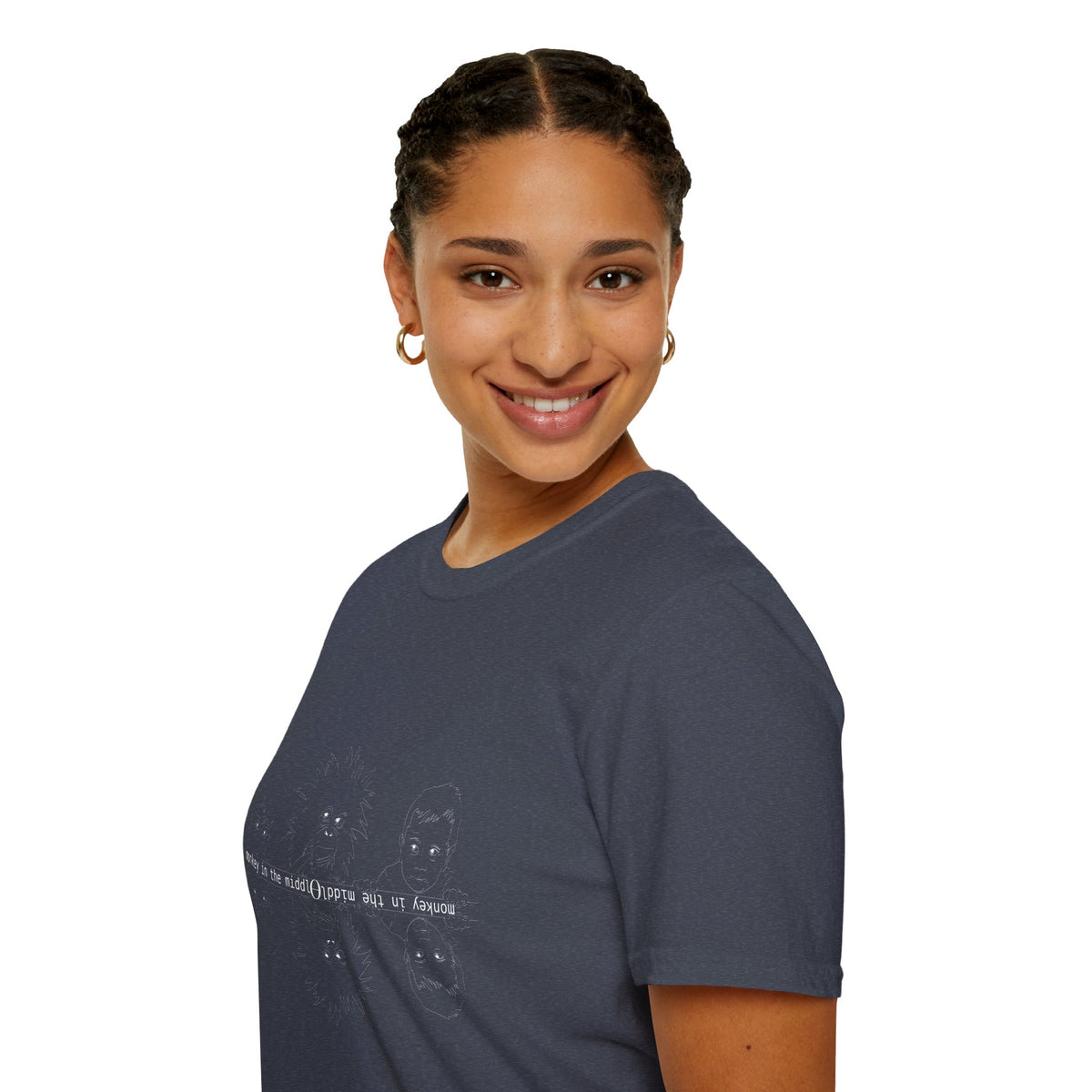 Monkey in the Middle - Unisex Softstyle T-Shirt