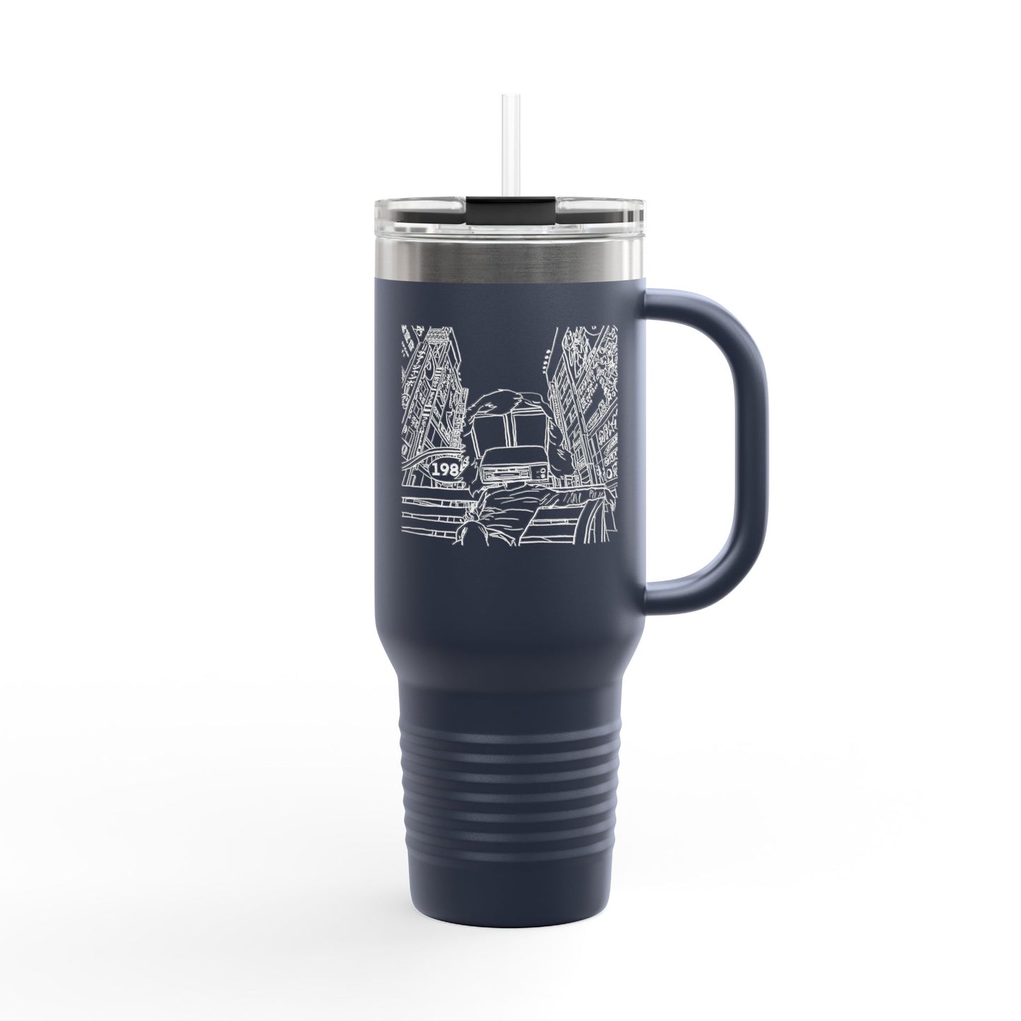 station D studios - Spiral Insulated Travel Mug | 40oz Coffee Cup | Adventure Mug | Personalized Gift | Road Trip Essential | Stainless Steel Tumbler