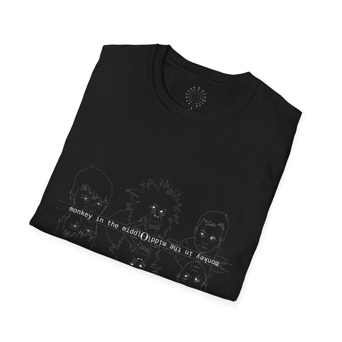 Monkey in the Middle - Unisex Softstyle T-Shirt