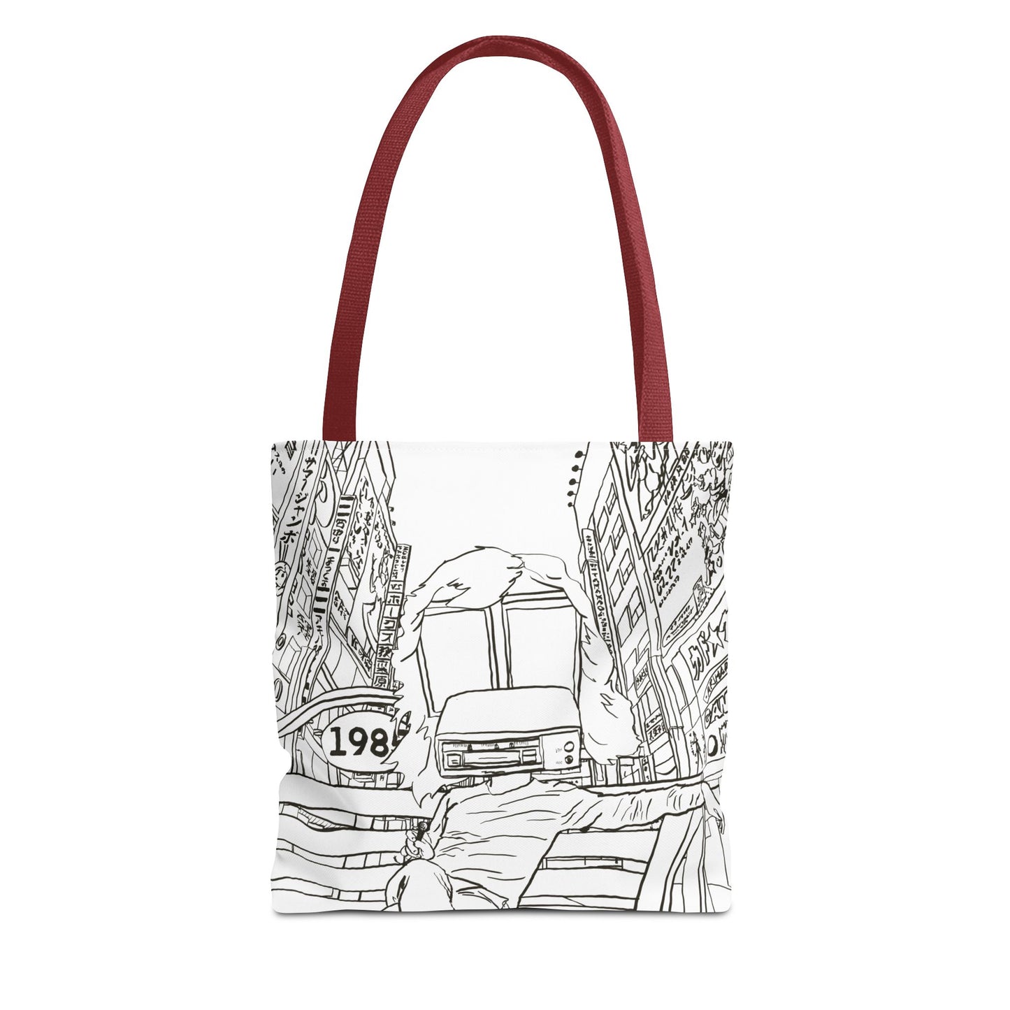 8-Track Player in a Digital World - Artistic Tote Bag: Unique, Versatile, Fun, Eco-Friendly, Great for Everyday Use, Gift for Art Lovers, Travel Essential