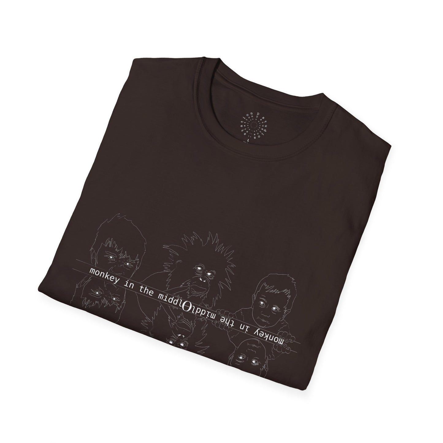 Monkey in the Middle - Unisex Softstyle T-Shirt