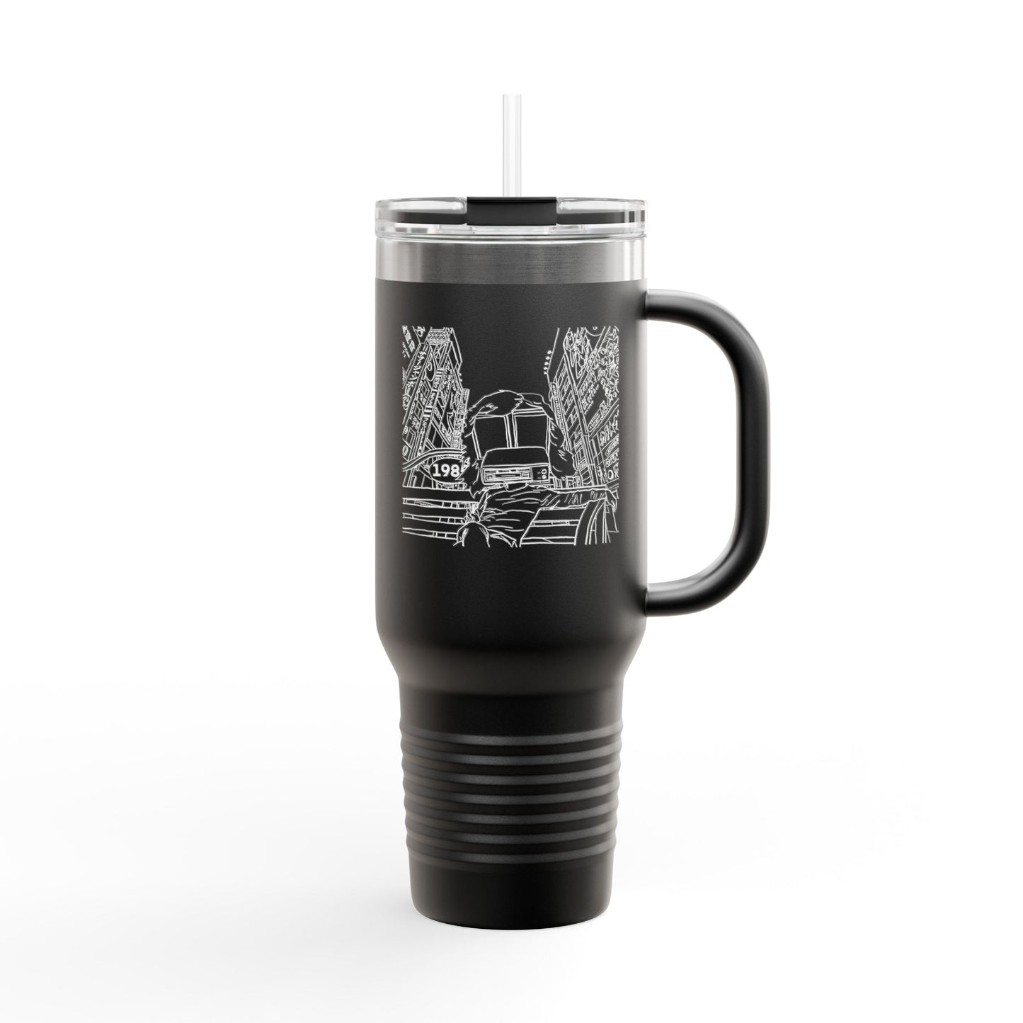station D studios - Spiral Insulated Travel Mug | 40oz Coffee Cup | Adventure Mug | Personalized Gift | Road Trip Essential | Stainless Steel Tumbler