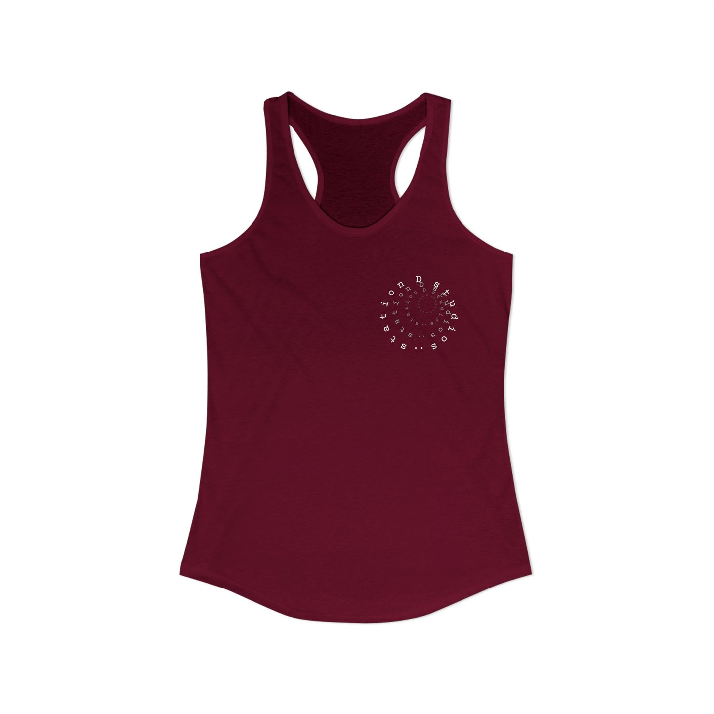 station D studios - Women's Racerback Tank Top, Summer Fitness Top, Casual Workout Tank, Graphic Fitness Shirt, Gift for Active Women