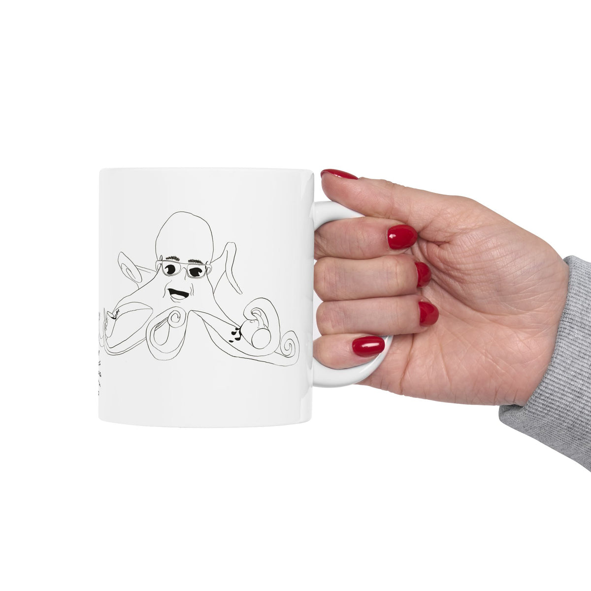 Whimsical Octopus Ceramic Mug | Ocean Vibes | Coffee & Tea Lover Gift | Nautical Kitchen Decor | Unique Drinkware | 11oz, 15oz