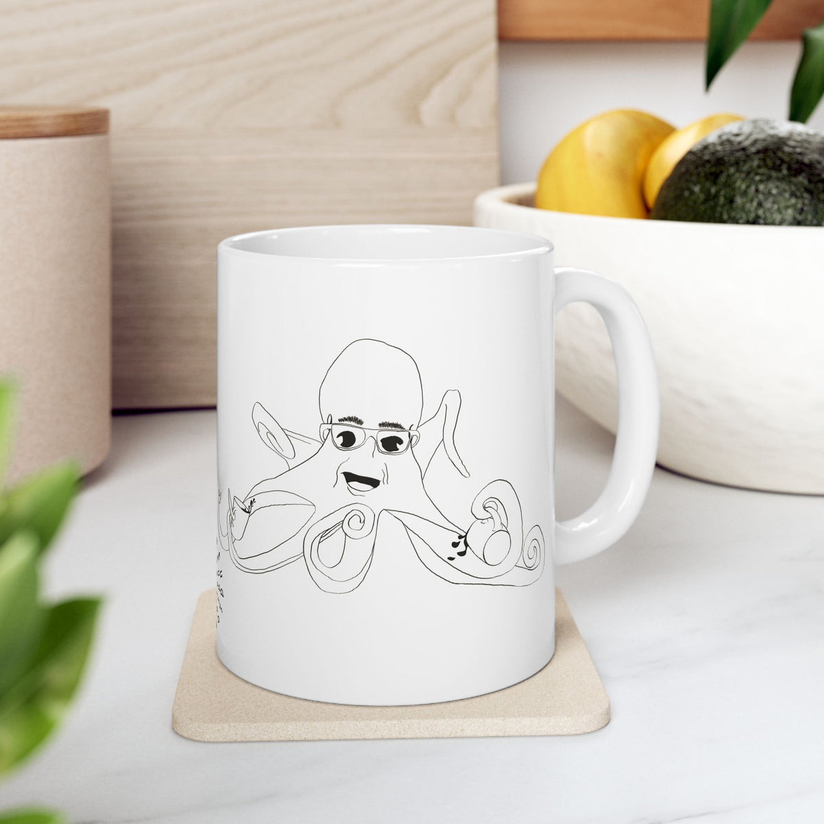 Whimsical Octopus Ceramic Mug | Ocean Vibes | Coffee & Tea Lover Gift | Nautical Kitchen Decor | Unique Drinkware | 11oz, 15oz