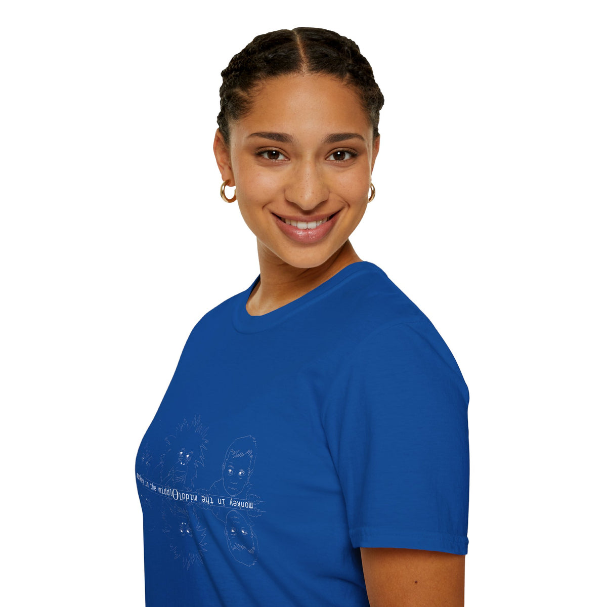 Monkey in the Middle - Unisex Softstyle T-Shirt