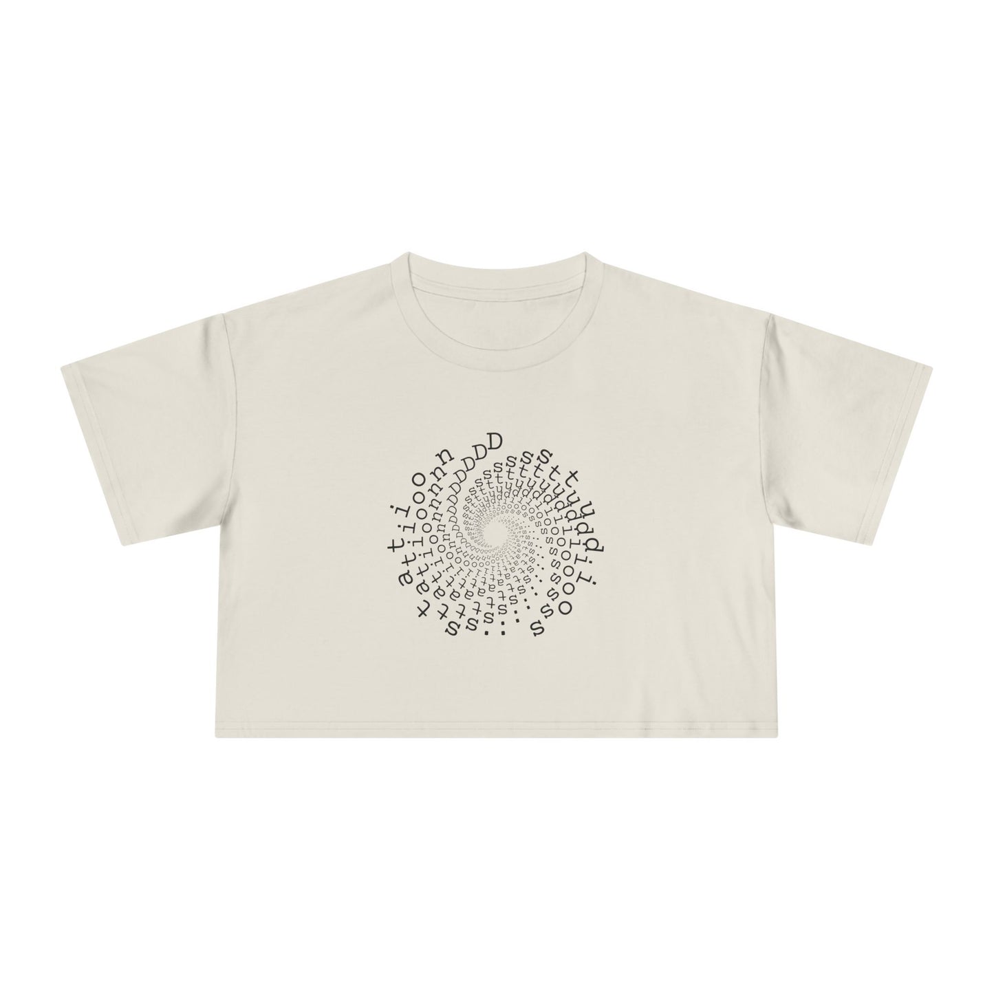 station D studios - Spiral Bloom Women's Crop Tee | Trendy Summer Fashion, Casual Wear, Gift for Her, Festival Outfit, Spiraled Design