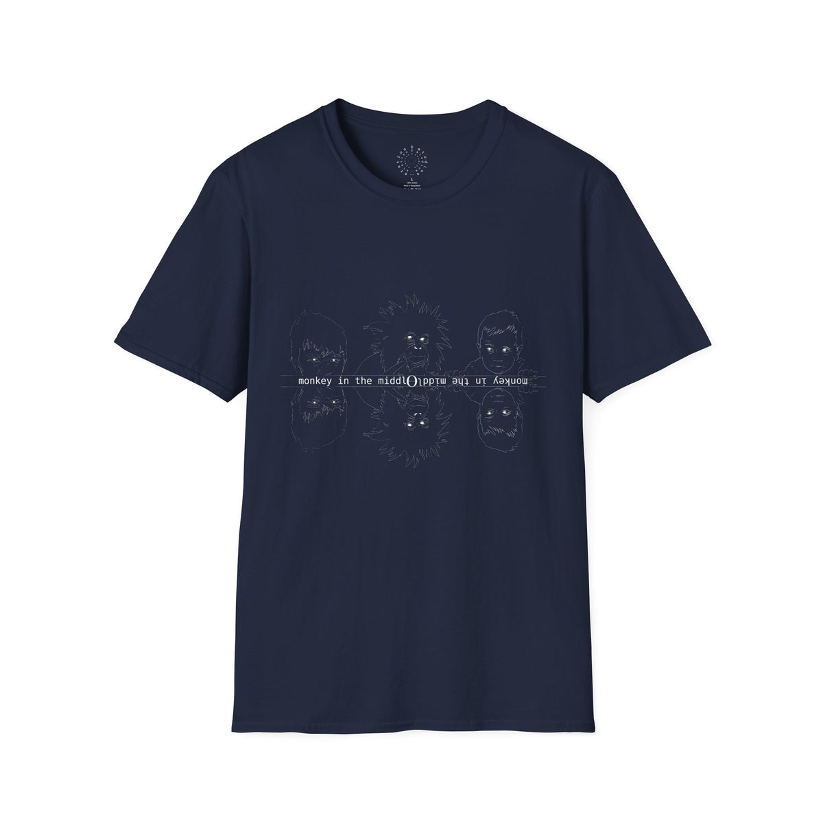 Monkey in the Middle - Unisex Softstyle T-Shirt