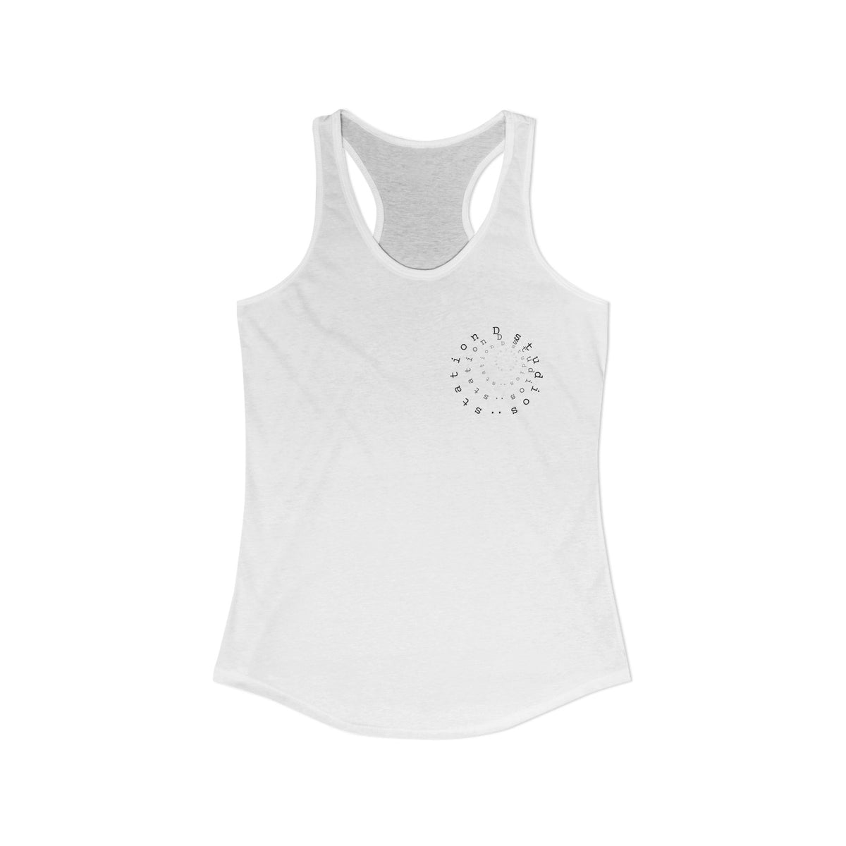 station D studios - Women's Racerback Tank Top, Summer Fitness Top, Casual Workout Tank, Graphic Fitness Shirt, Gift for Active Women