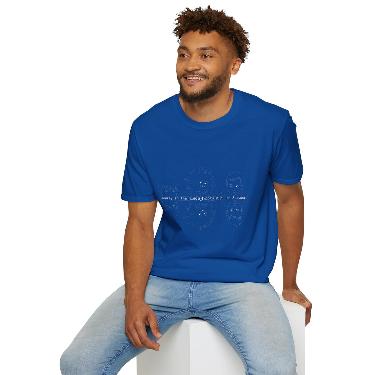 Monkey in the Middle - Unisex Softstyle T-Shirt