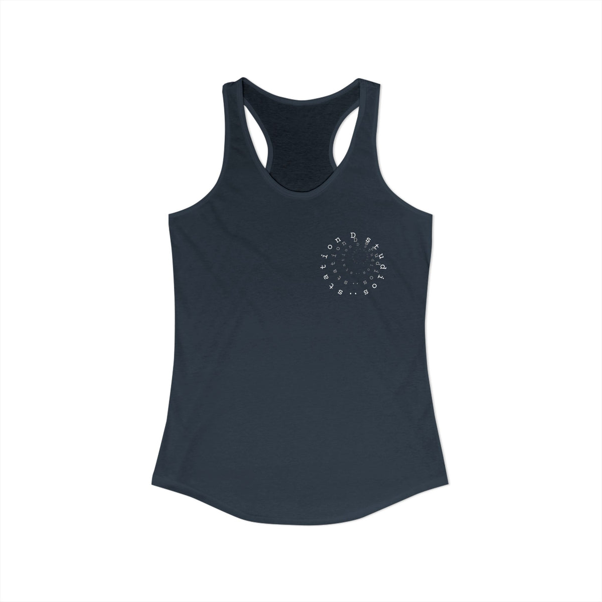 station D studios - Women's Racerback Tank Top, Summer Fitness Top, Casual Workout Tank, Graphic Fitness Shirt, Gift for Active Women