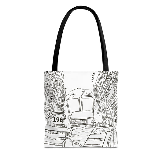 8-Track Player in a Digital World - Artistic Tote Bag: Unique, Versatile, Fun, Eco-Friendly, Great for Everyday Use, Gift for Art Lovers, Travel Essential