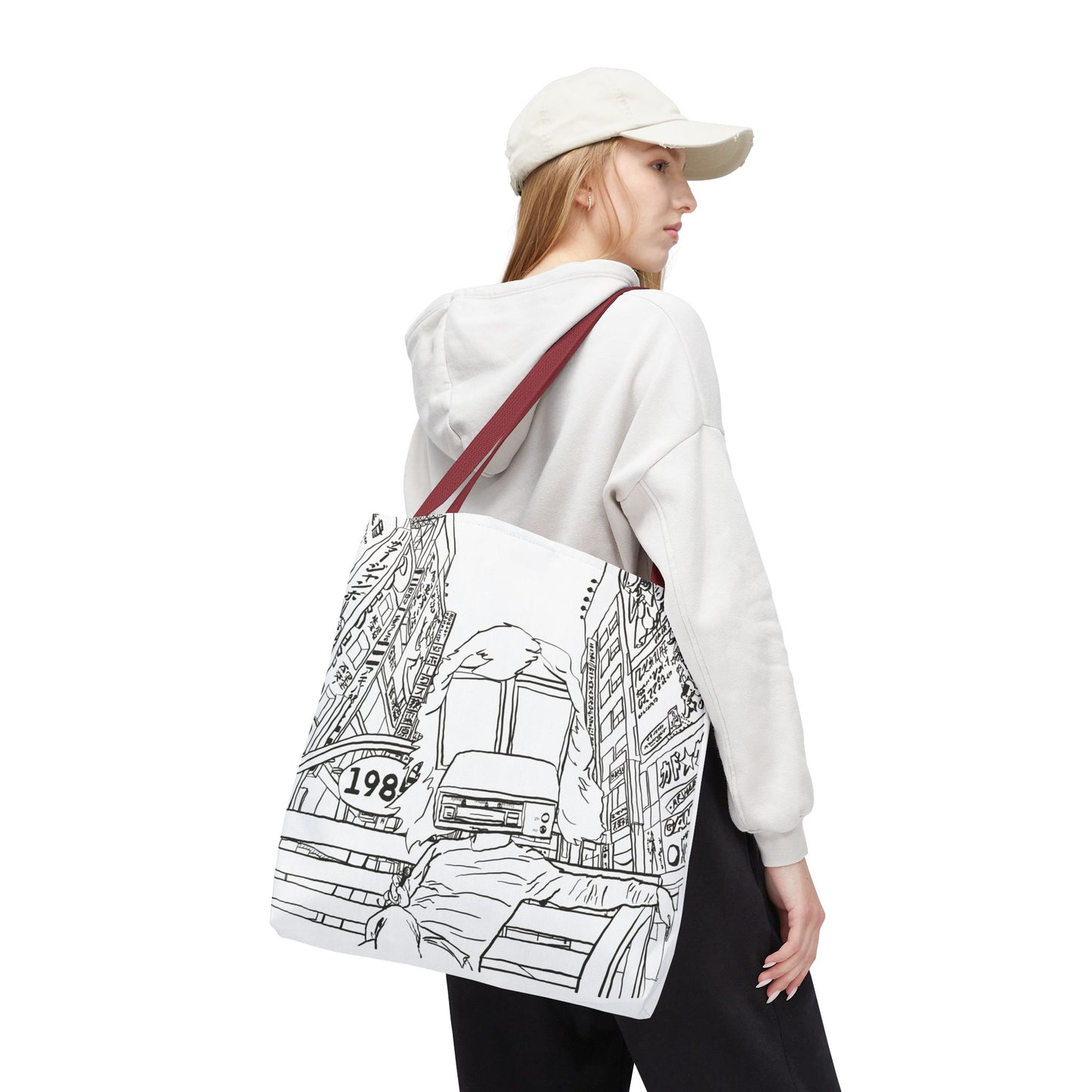 8-Track Player in a Digital World - Artistic Tote Bag: Unique, Versatile, Fun, Eco-Friendly, Great for Everyday Use, Gift for Art Lovers, Travel Essential