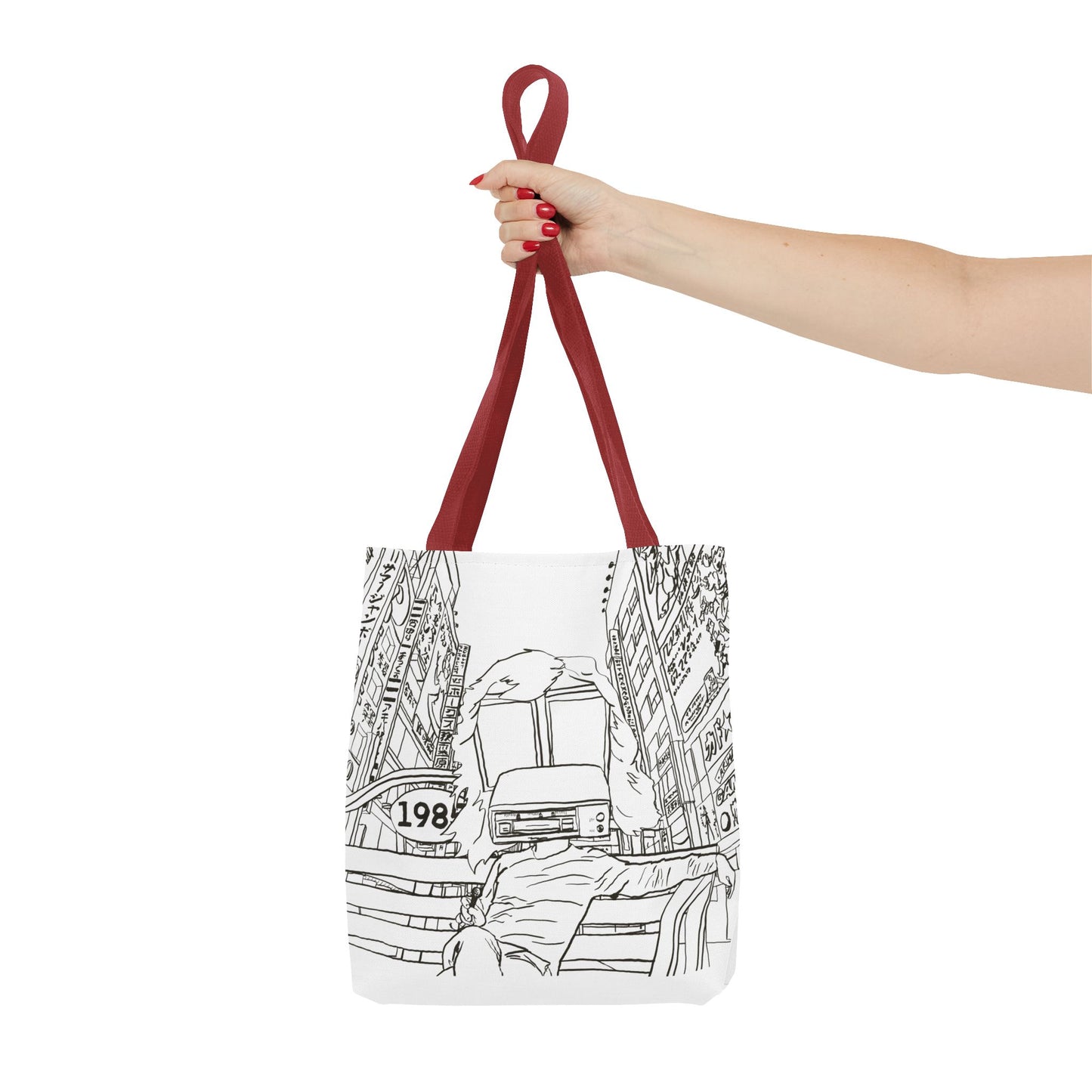 8-Track Player in a Digital World - Artistic Tote Bag: Unique, Versatile, Fun, Eco-Friendly, Great for Everyday Use, Gift for Art Lovers, Travel Essential