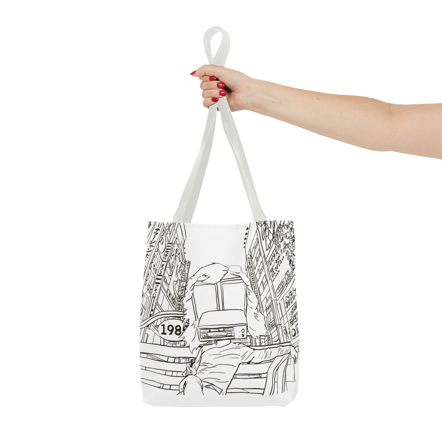 8-Track Player in a Digital World - Artistic Tote Bag: Unique, Versatile, Fun, Eco-Friendly, Great for Everyday Use, Gift for Art Lovers, Travel Essential