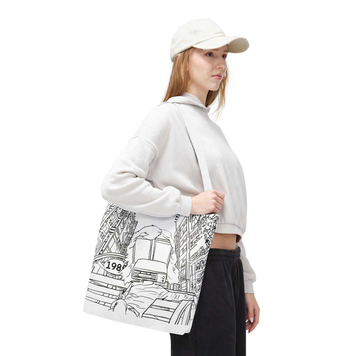 8-Track Player in a Digital World - Artistic Tote Bag: Unique, Versatile, Fun, Eco-Friendly, Great for Everyday Use, Gift for Art Lovers, Travel Essential