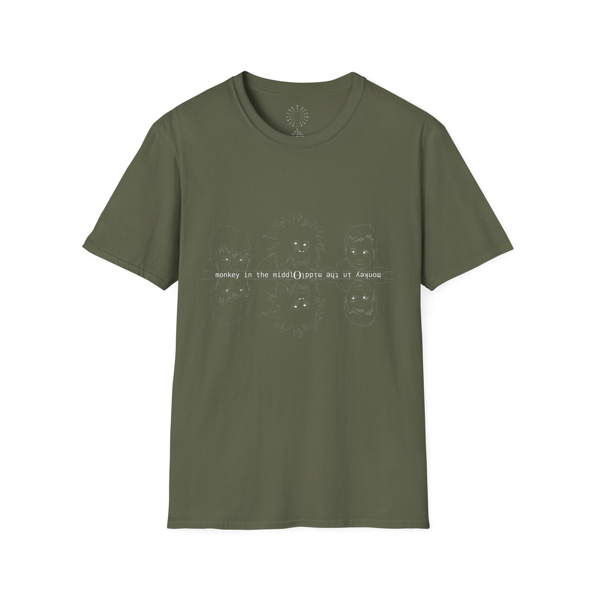 Monkey in the Middle - Unisex Softstyle T-Shirt