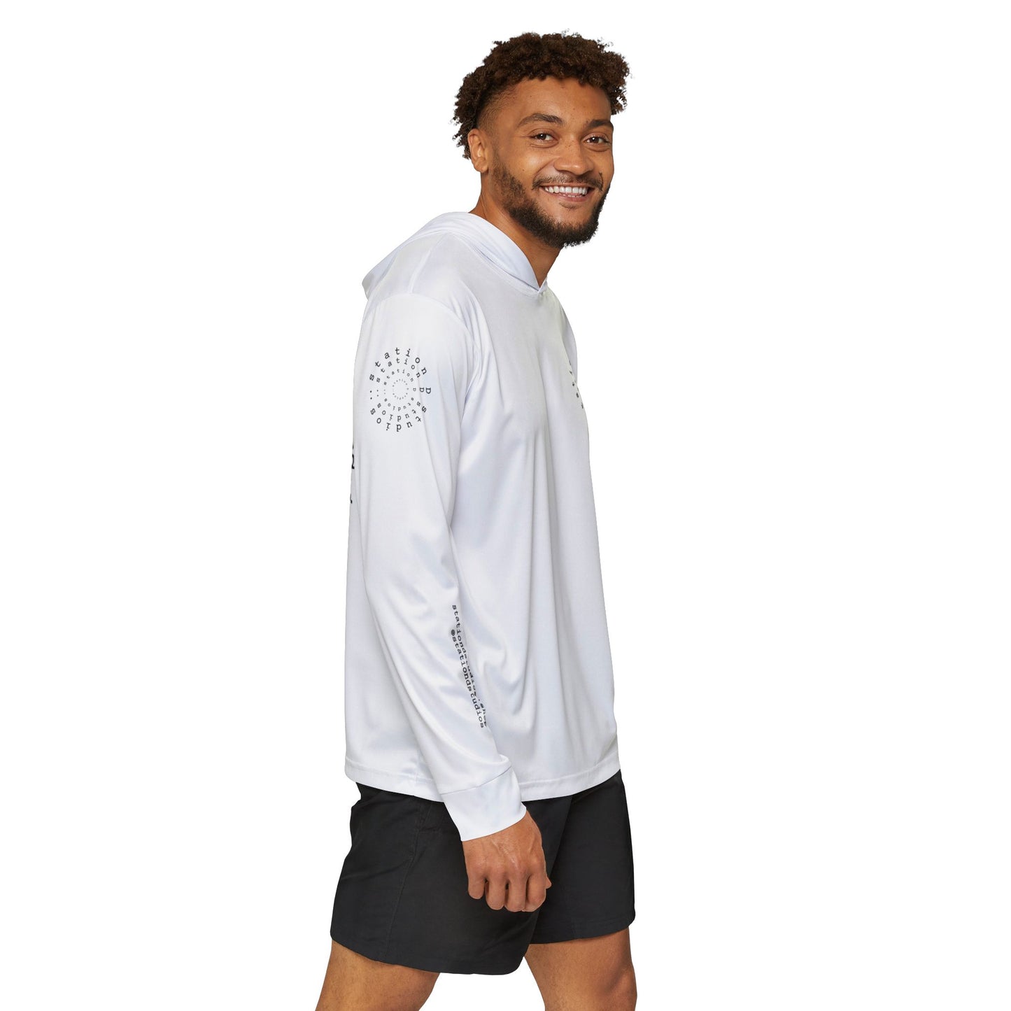station D studios - Men's Sports Performance Hoodie, Athletic Warmup Top, Workout Hoodie, Gym Apparel, Activewear for Men