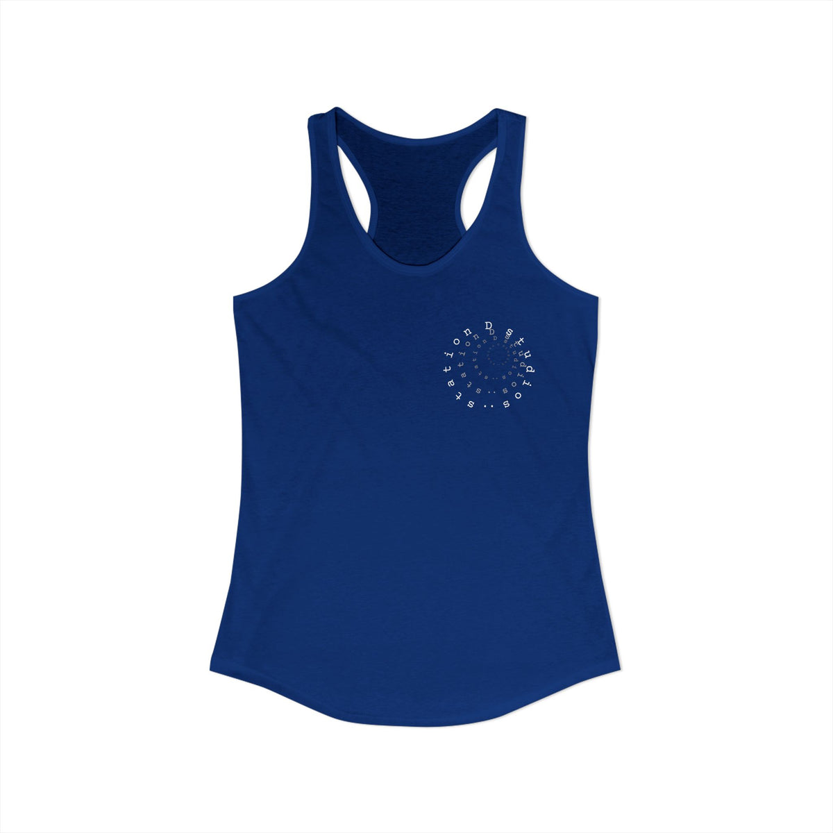station D studios - Women's Racerback Tank Top, Summer Fitness Top, Casual Workout Tank, Graphic Fitness Shirt, Gift for Active Women