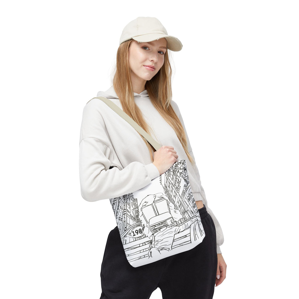 8-Track Player in a Digital World - Artistic Tote Bag: Unique, Versatile, Fun, Eco-Friendly, Great for Everyday Use, Gift for Art Lovers, Travel Essential