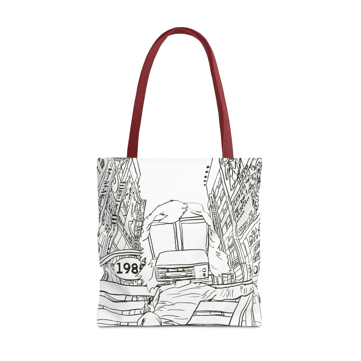8-Track Player in a Digital World - Artistic Tote Bag: Unique, Versatile, Fun, Eco-Friendly, Great for Everyday Use, Gift for Art Lovers, Travel Essential
