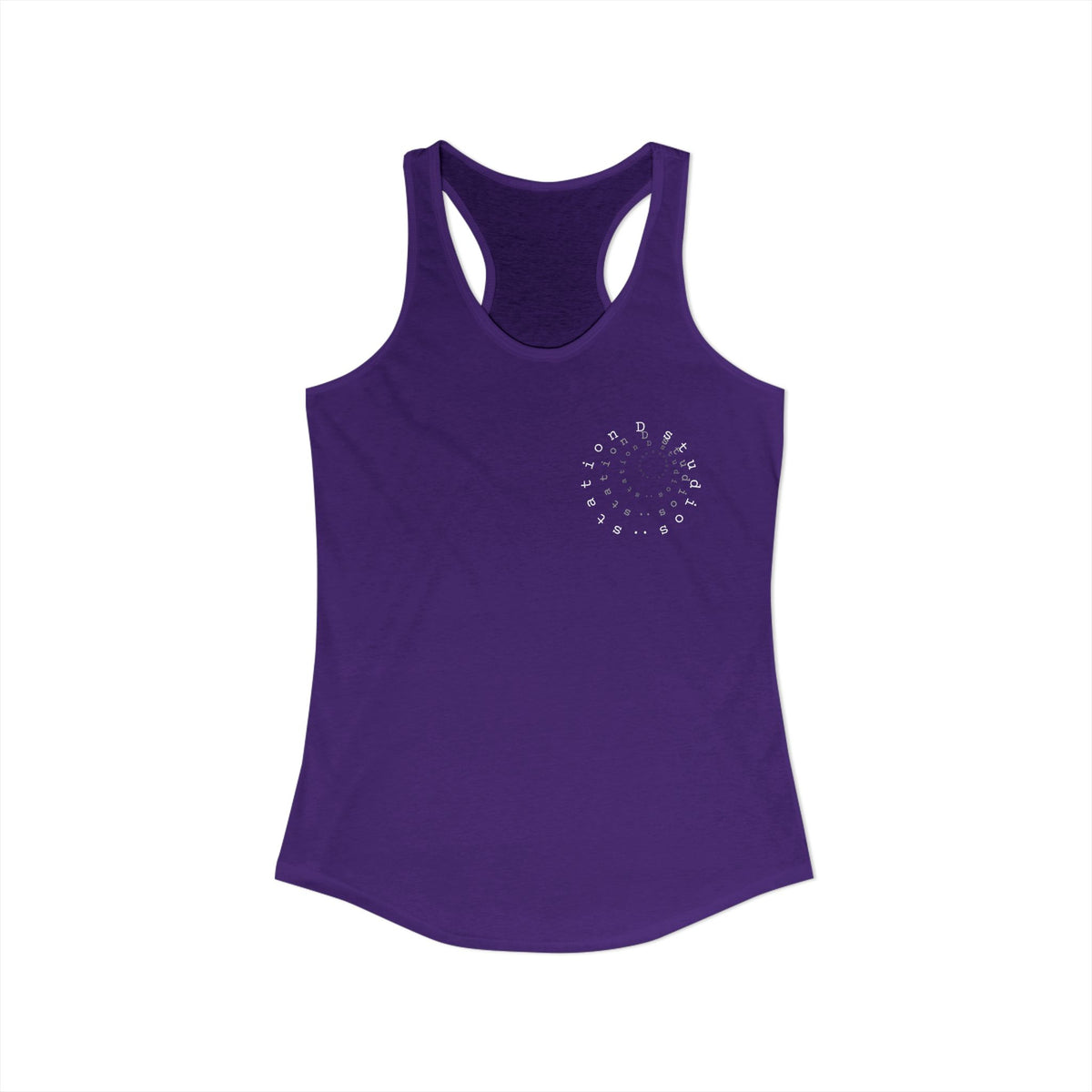 station D studios - Women's Racerback Tank Top, Summer Fitness Top, Casual Workout Tank, Graphic Fitness Shirt, Gift for Active Women