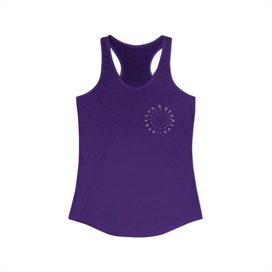 station D studios - Women's Racerback Tank Top, Summer Fitness Top, Casual Workout Tank, Graphic Fitness Shirt, Gift for Active Women