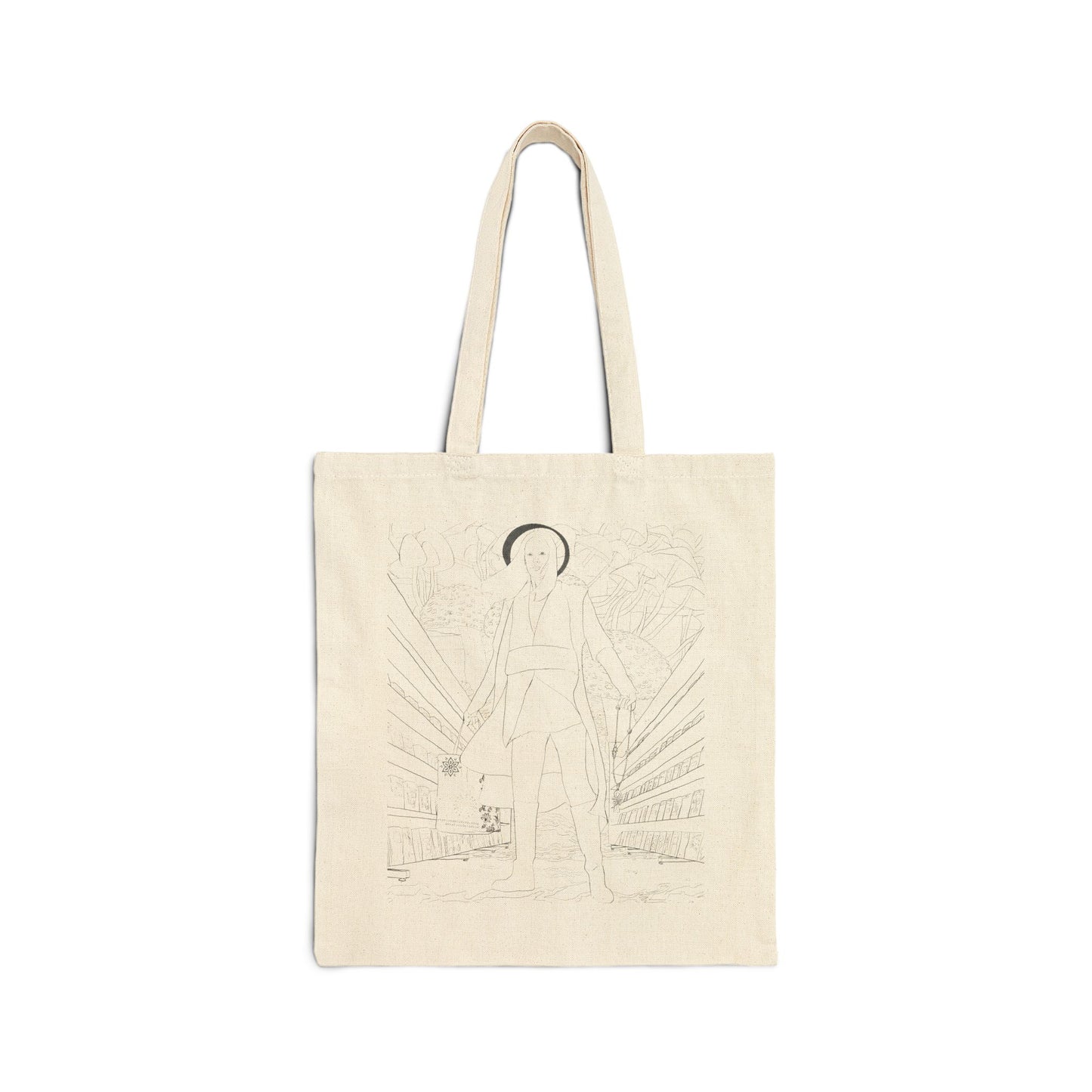 Patron Saint of the Ethereal - Stylish Cotton Canvas Tote Bag for Everyday Use, Eco-Friendly Shopping Bag, Artist Design, Gift for Her, Minimalist Accessories