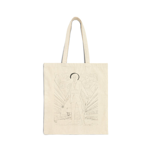Patron Saint of the Ethereal - Stylish Cotton Canvas Tote Bag for Everyday Use, Eco-Friendly Shopping Bag, Artist Design, Gift for Her, Minimalist Accessories