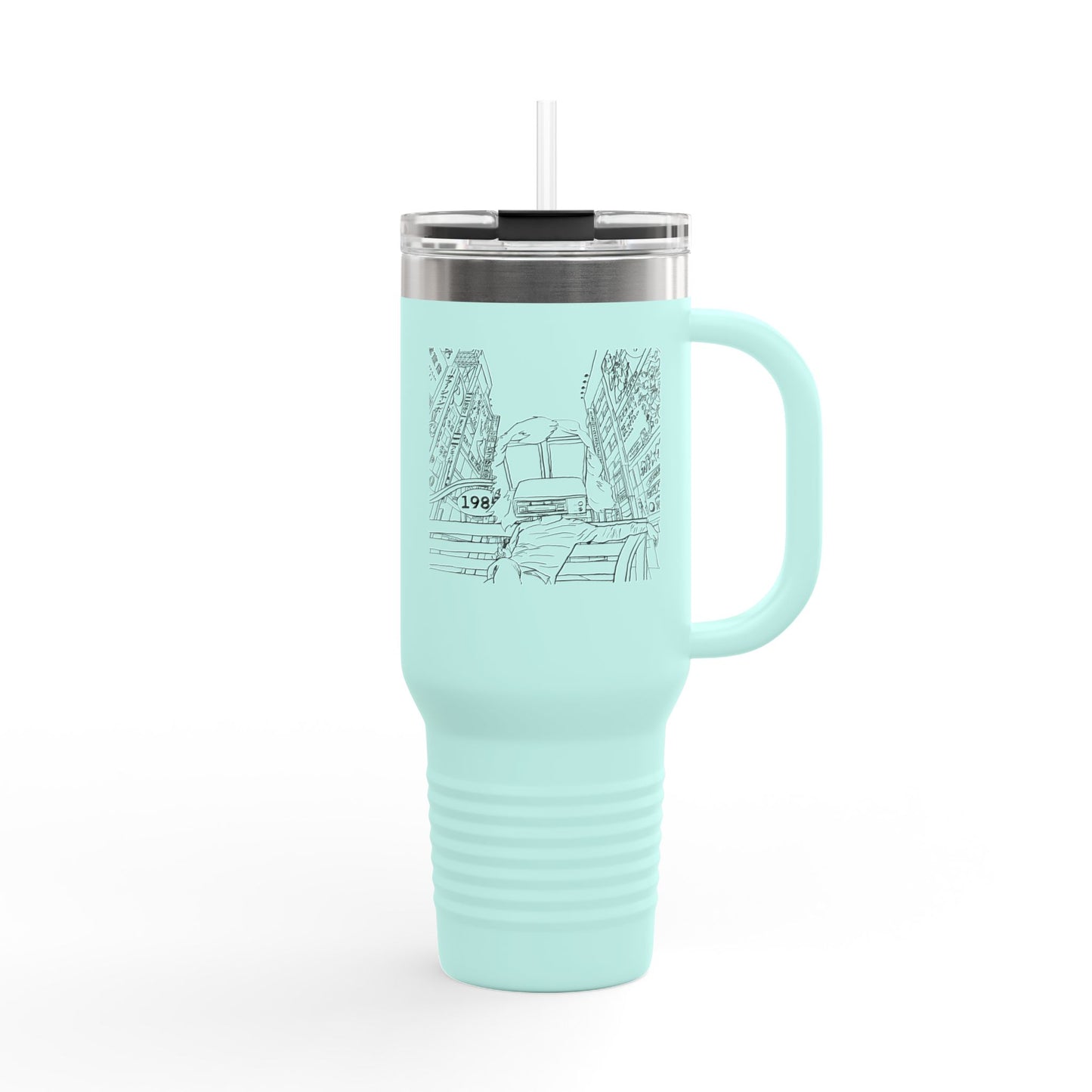 station D studios - Spiral Insulated Travel Mug | 40oz Coffee Cup | Adventure Mug | Personalized Gift | Road Trip Essential | Stainless Steel Tumbler