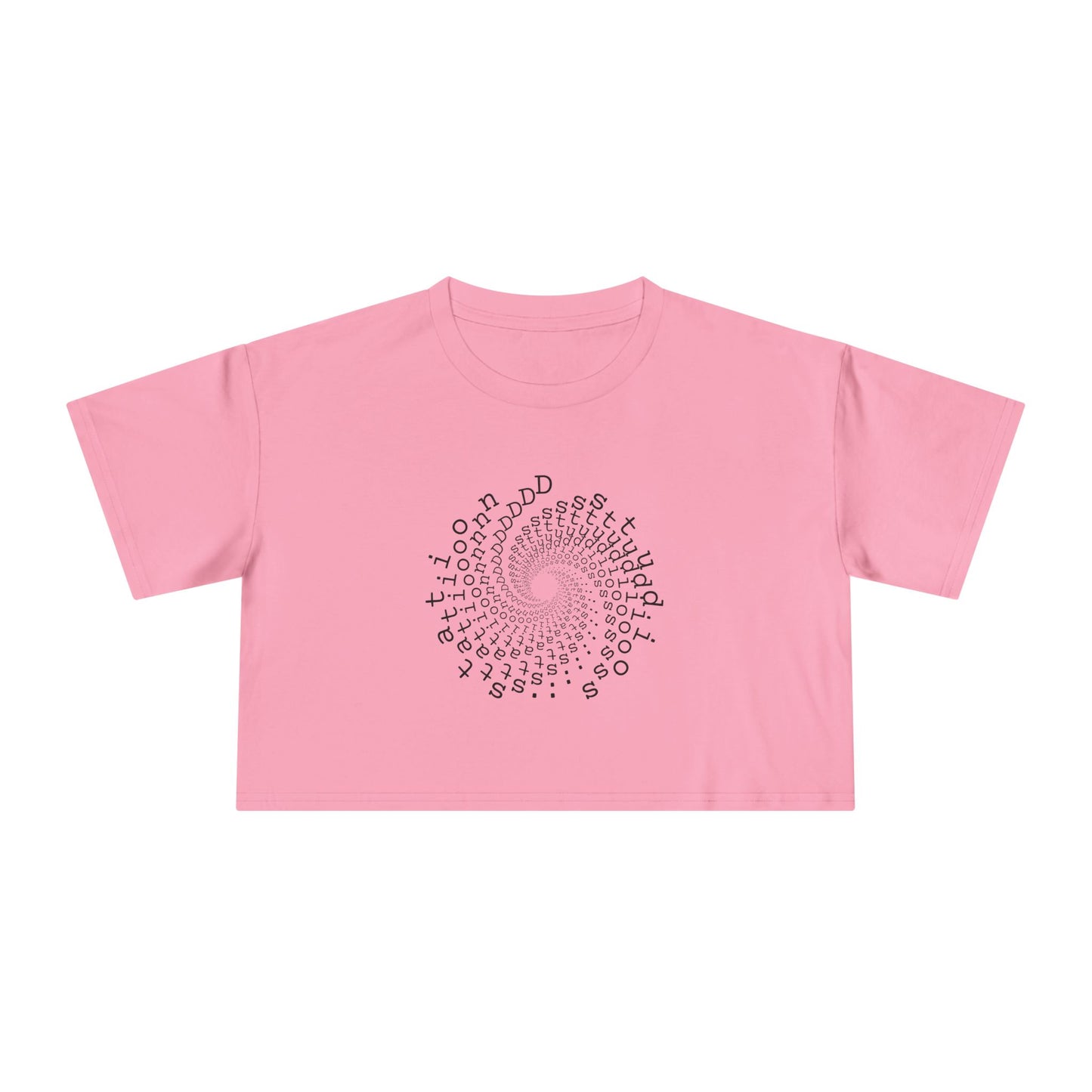 station D studios - Spiral Bloom Women's Crop Tee | Trendy Summer Fashion, Casual Wear, Gift for Her, Festival Outfit, Spiraled Design