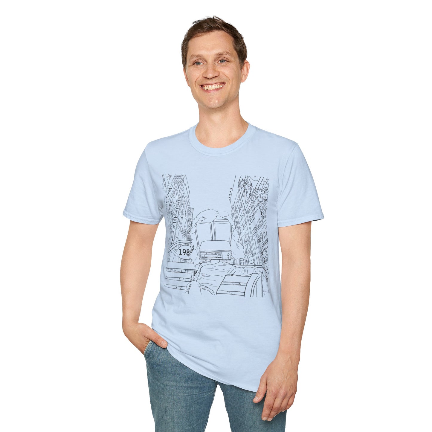 8 Track Player in a Digital World - Unisex Softstyle T-Shirt