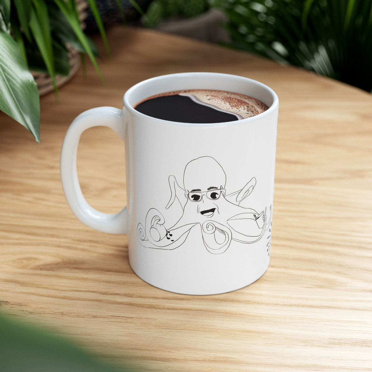 Whimsical Octopus Ceramic Mug | Ocean Vibes | Coffee & Tea Lover Gift | Nautical Kitchen Decor | Unique Drinkware | 11oz, 15oz