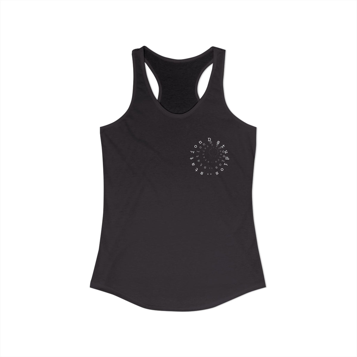 station D studios - Women's Racerback Tank Top, Summer Fitness Top, Casual Workout Tank, Graphic Fitness Shirt, Gift for Active Women