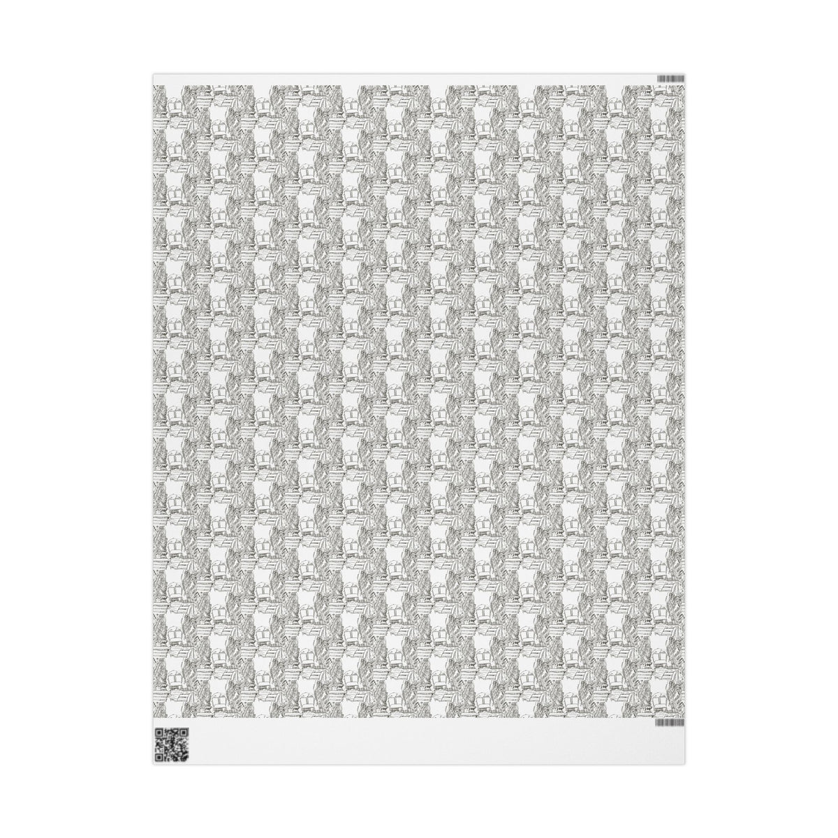 Wrapping Paper — Elegant Black & White Architectural Pattern Gift Wrap
