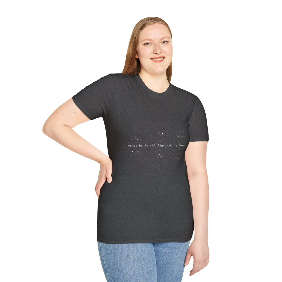 Monkey in the Middle - Unisex Softstyle T-Shirt