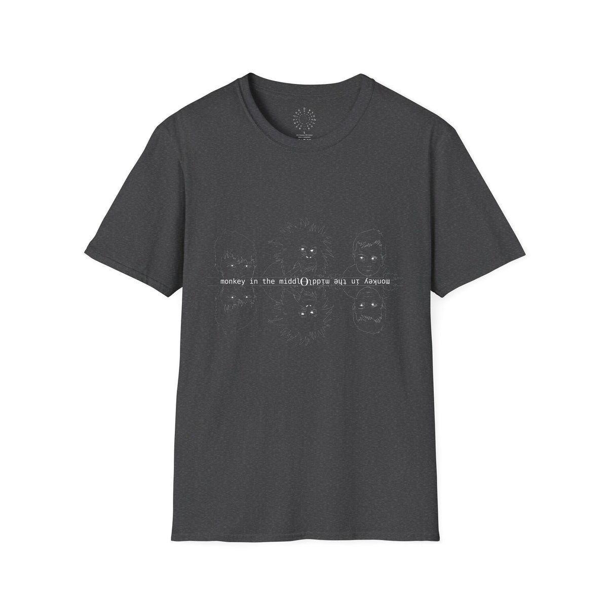 Monkey in the Middle - Unisex Softstyle T-Shirt