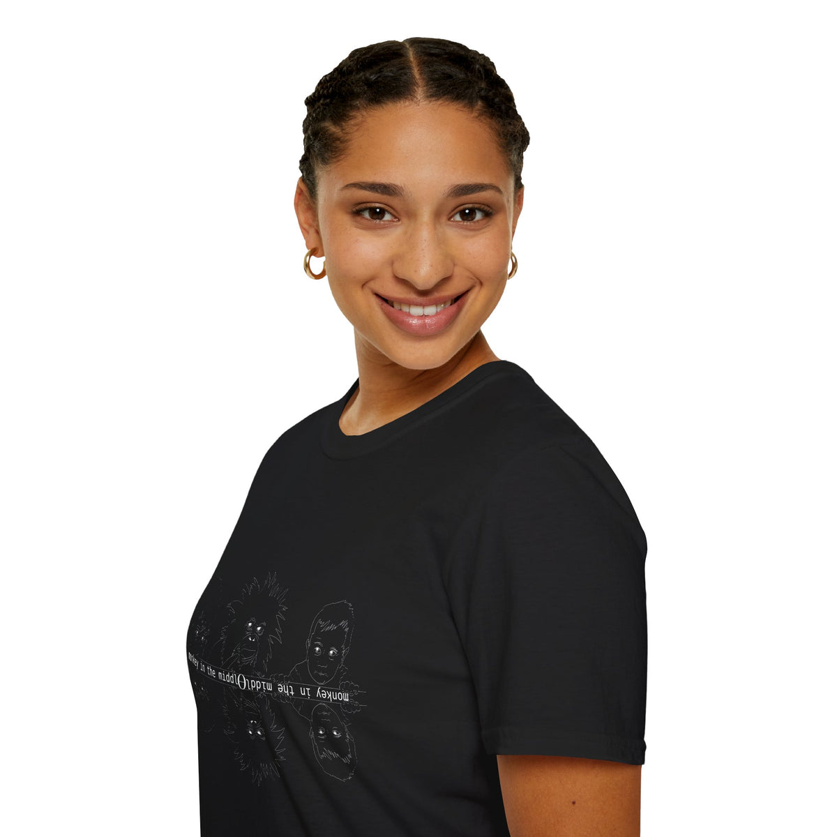 Monkey in the Middle - Unisex Softstyle T-Shirt